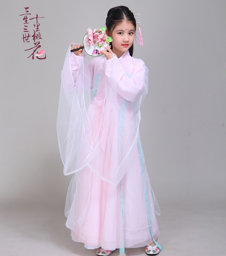 八岁小女孩古装公主衣服儿童女童汉服仙女装三生三世十里桃花白浅杨幂