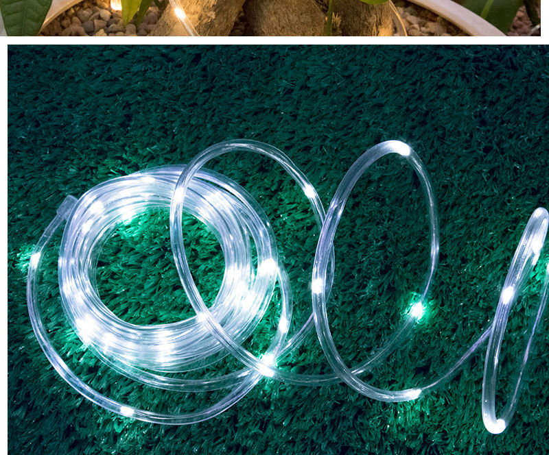 太阳能灯串led软管线条灯带户外防水别墅花园庭院装饰彩灯星星灯 彩光