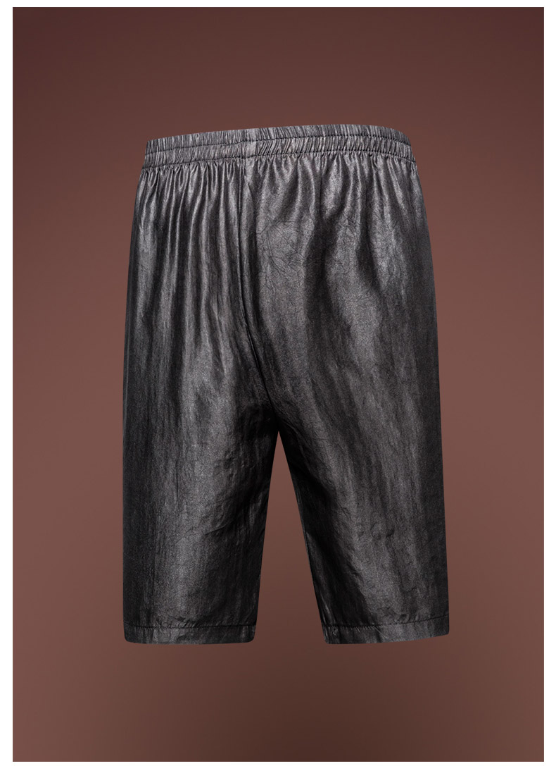 中老年人裤子男夏季薄款真丝桑蚕丝绸香云纱男裤休闲裤中国风长裤