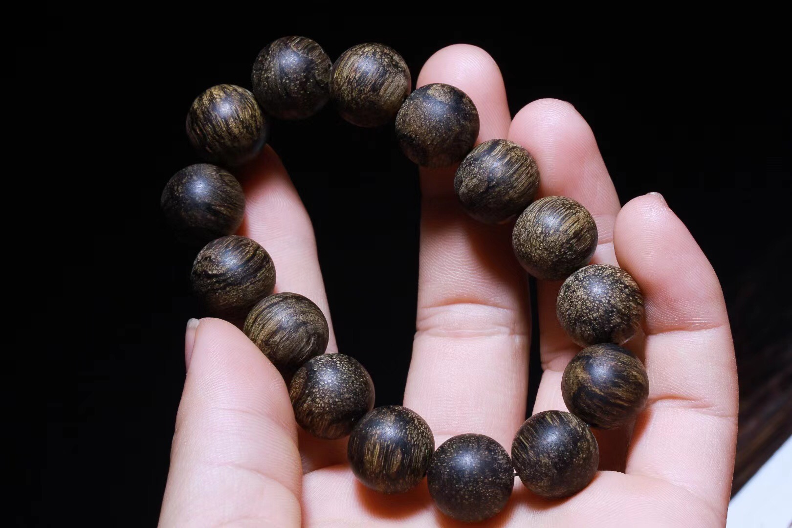 【梵心阁】 保真达拉干野生沉香手串 甄选醇化野生老料奇楠沉香 男士