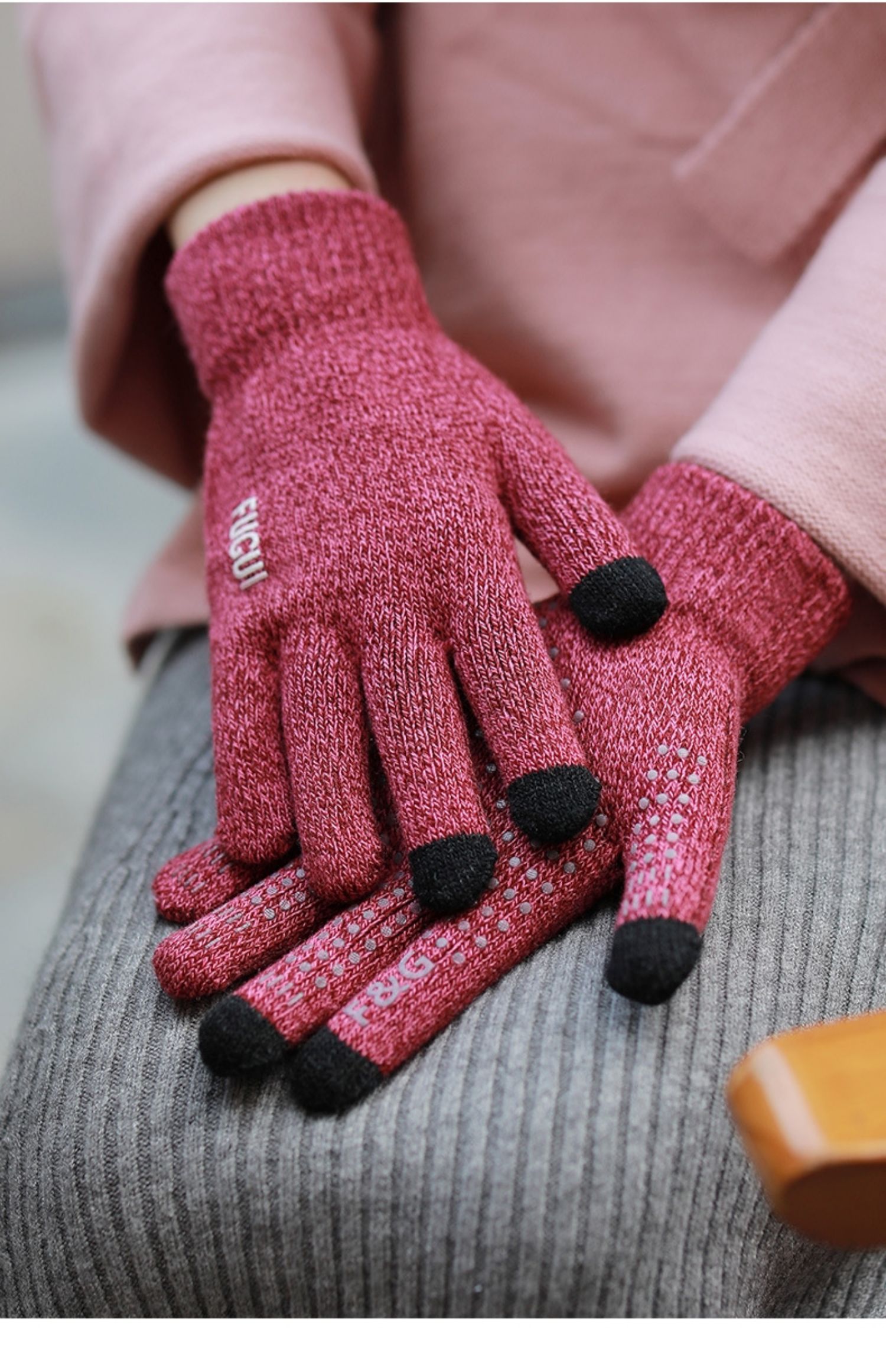 触屏手套女冬天男保暖可玩手机打游戏秋季加绒骑行厚学生情侣五指男款