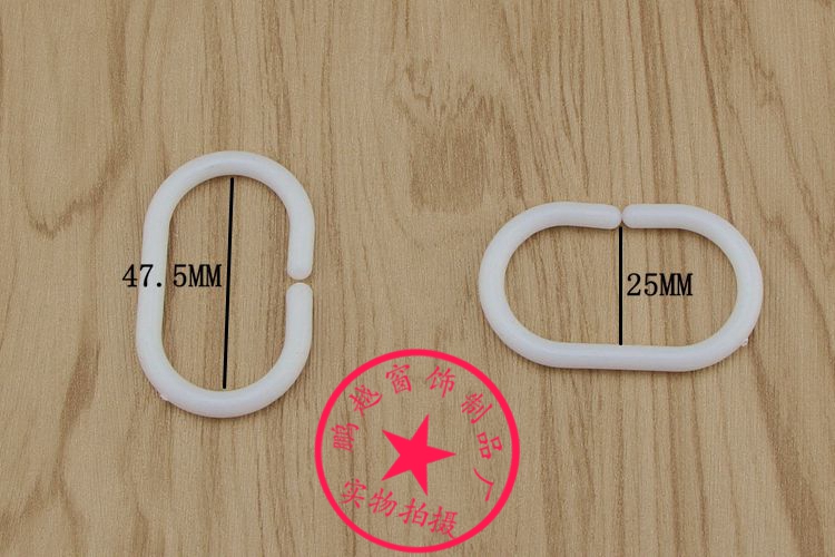 窗帘配件挂钩钩浴帘子吊环挂环开口环拉环扣环塑料环圈 c型环活口