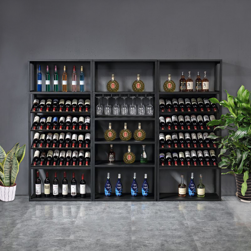 欧若凡现代简约铁艺红酒柜展示架靠墙客厅餐厅红酒架置物架葡萄酒架