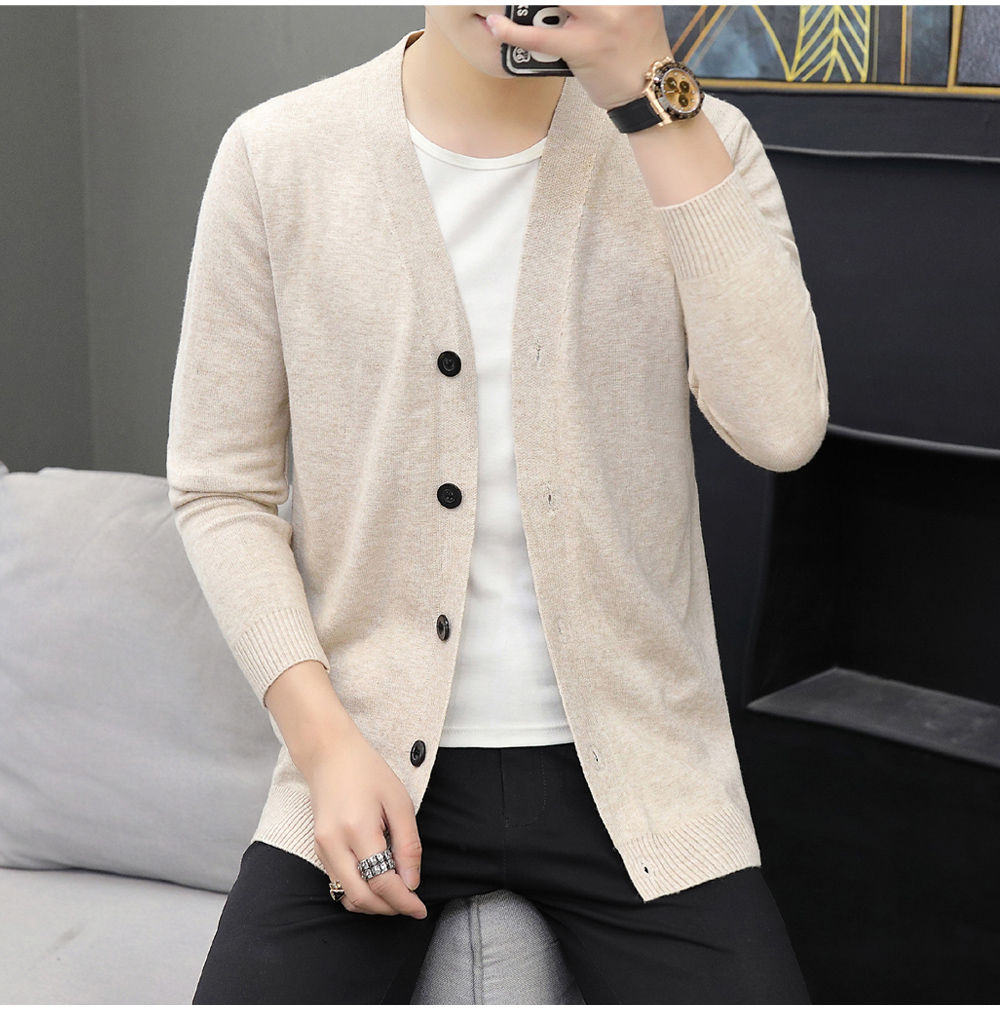 远宿(yuansu)男士针织/毛衣 yuansu2020年秋季新款针织衫男开衫薄款外