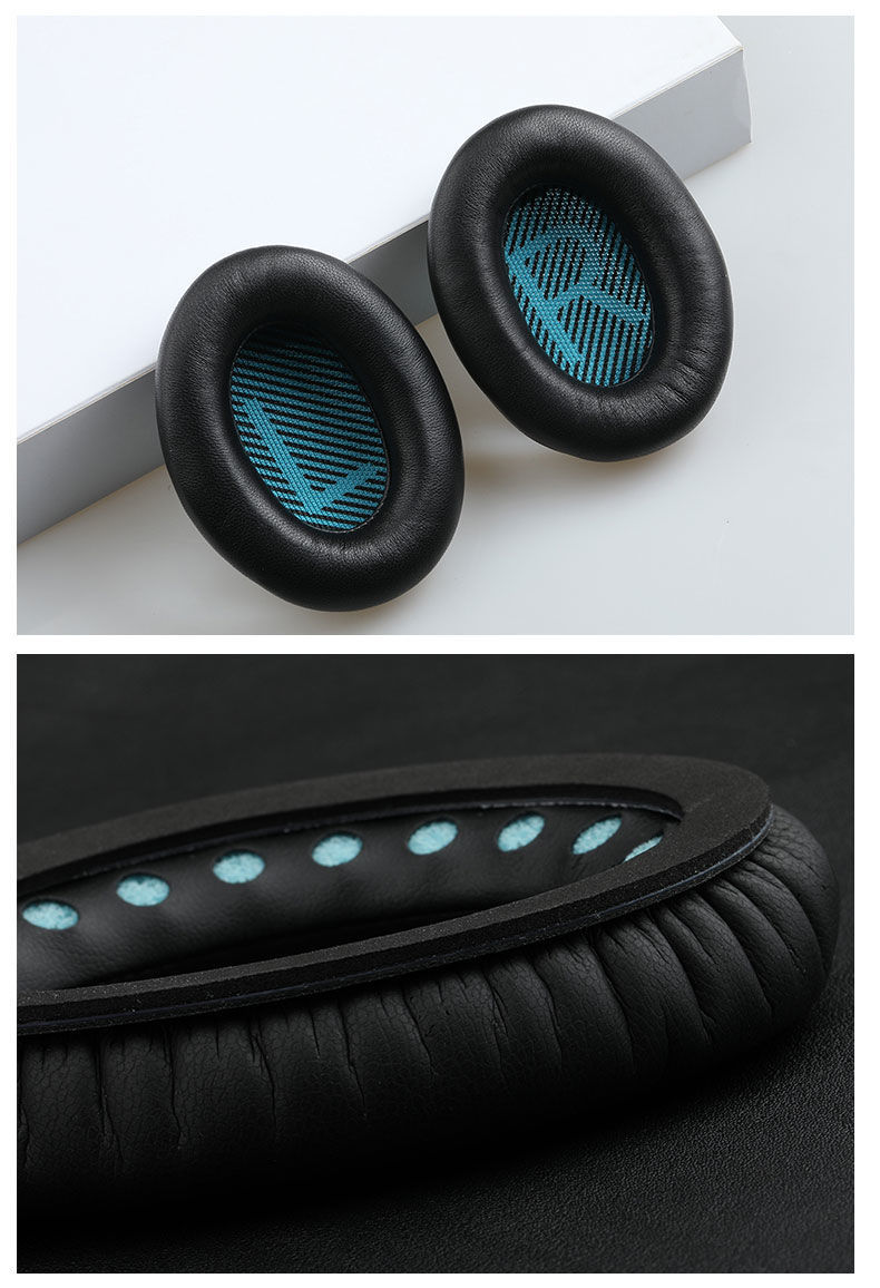 qc35蛋白皮灰色蓝色一对适用博士boseqc35二代qc2515耳机套耳罩ae2