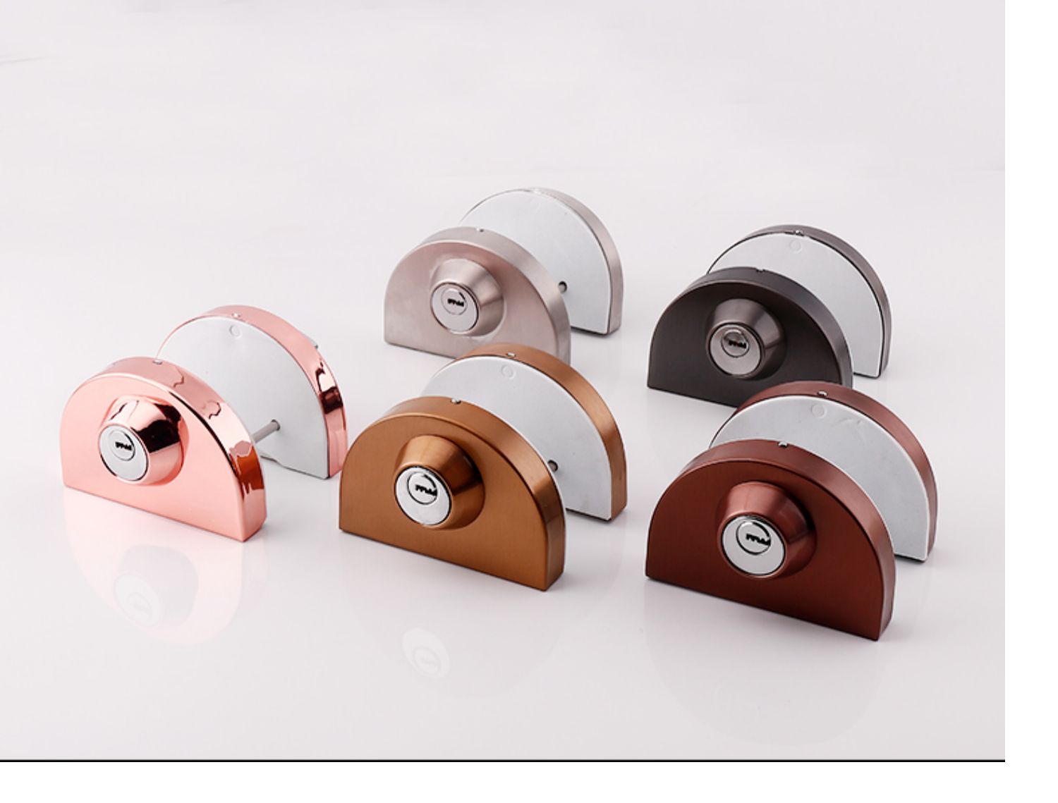 jing ping有框玻璃门锁铝合金不锈钢包边木门单门双开门推拉移门趟钩