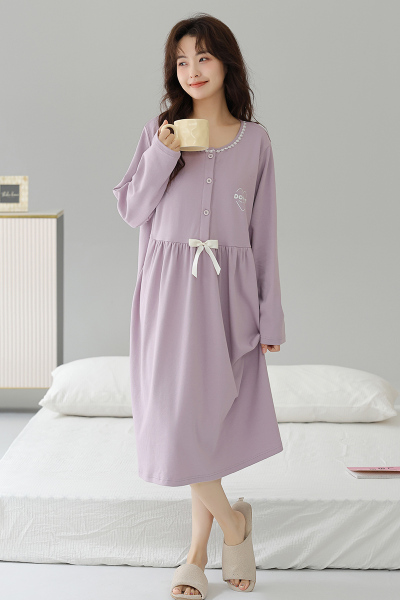 猫人孕妇待产裙春夏睡衣女纯棉月子服进产房睡裙哺乳带胸垫家居服