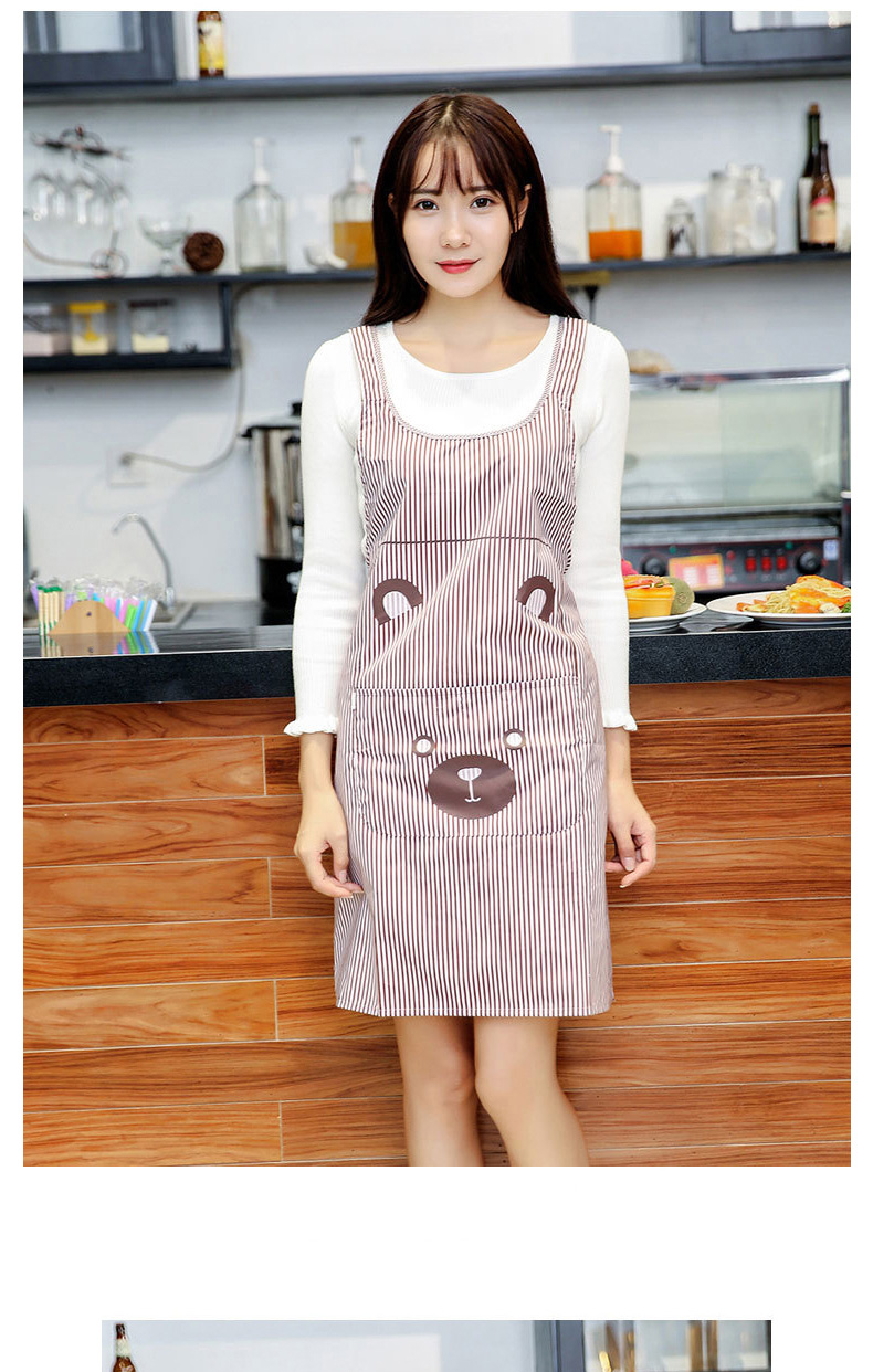 围裙家居厨房做饭防水防油围兜成人时尚简约无袖背带罩女围腰裙