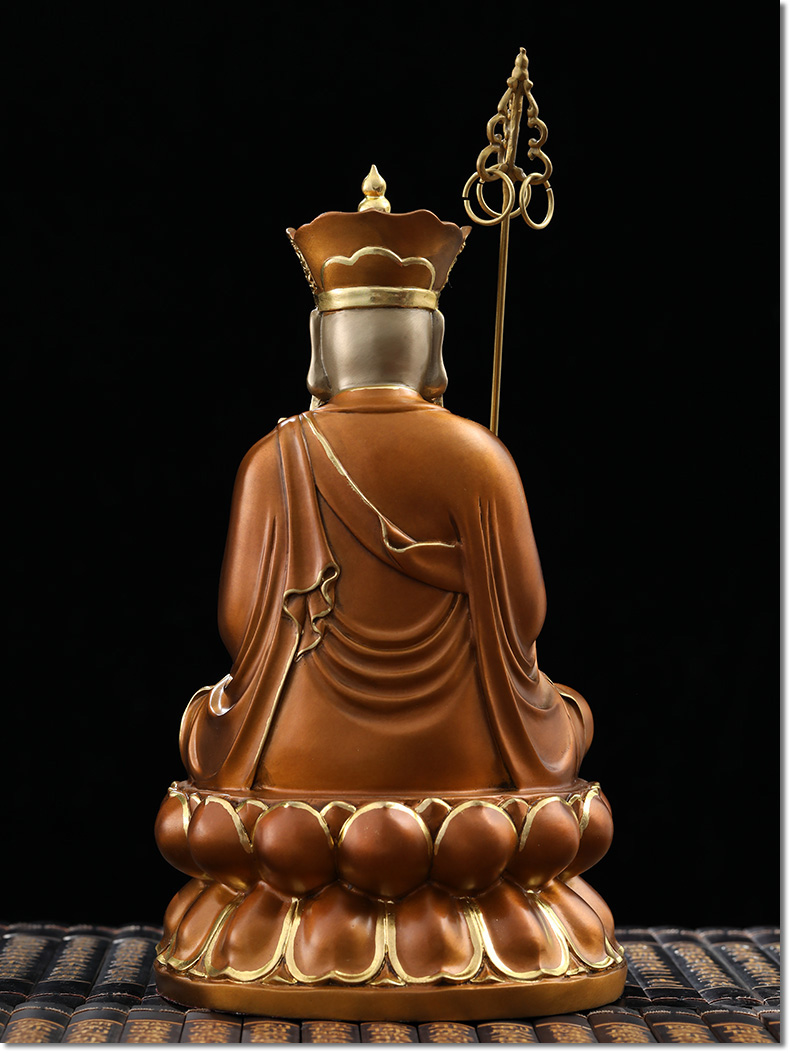美帮汇铜地藏摆件九华山地藏菩萨佛像供奉铜像客厅家用居家供奉