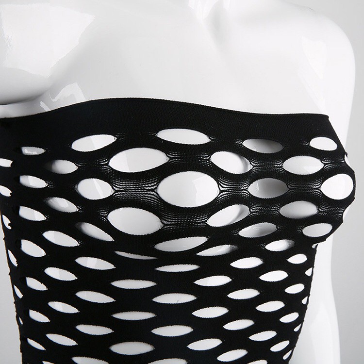 费琳情趣内衣 性感网衣情趣连体内衣女透明渔网开裆露乳包臀睡衣三点