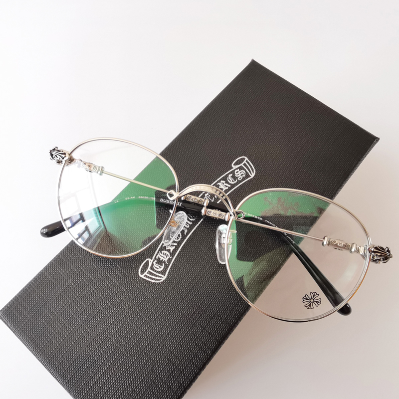 眼镜框张翰程潇同款文艺复古镀银色男女近视眼镜框架