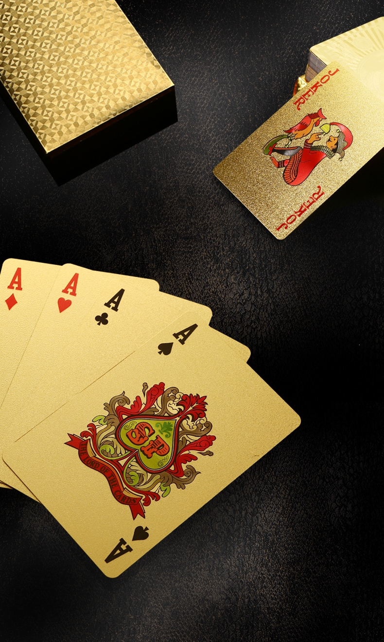 尤柯扑克 pvc塑料扑克防水可水洗金色朴克牌土豪金创意加厚纸牌【价格