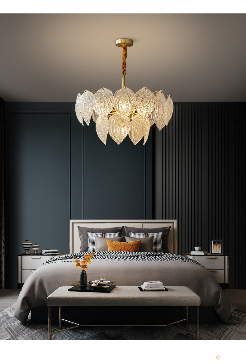 轻奢水晶吊灯客厅灯大厅灯现代简约大气高档餐厅全铜北欧简约灯具ins