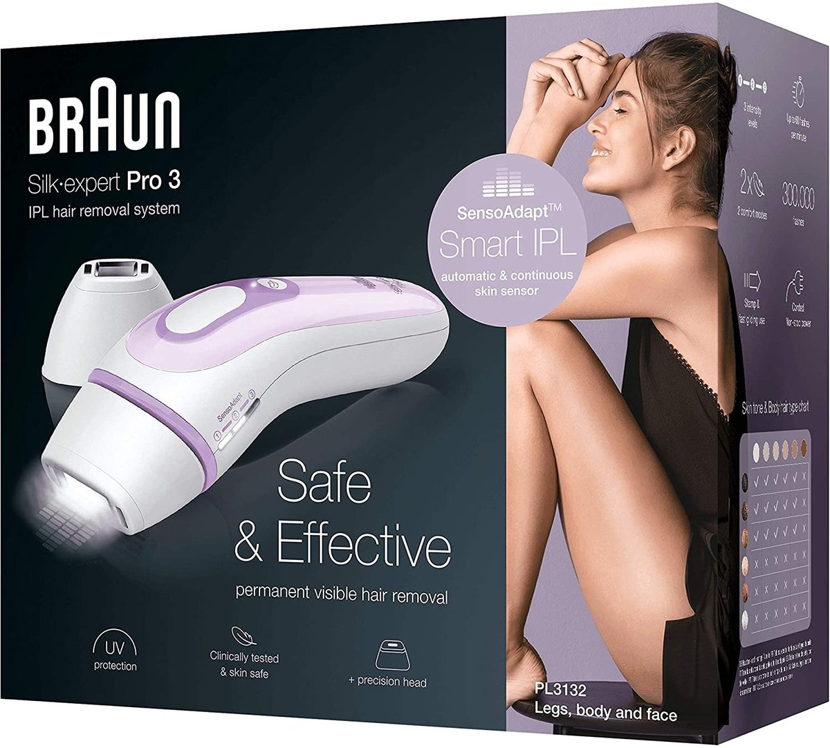 BRAUN 百靈Silk Expert Pro 3 IPL PL3132 彩光脫毛器| 香港蘇寧SUNING