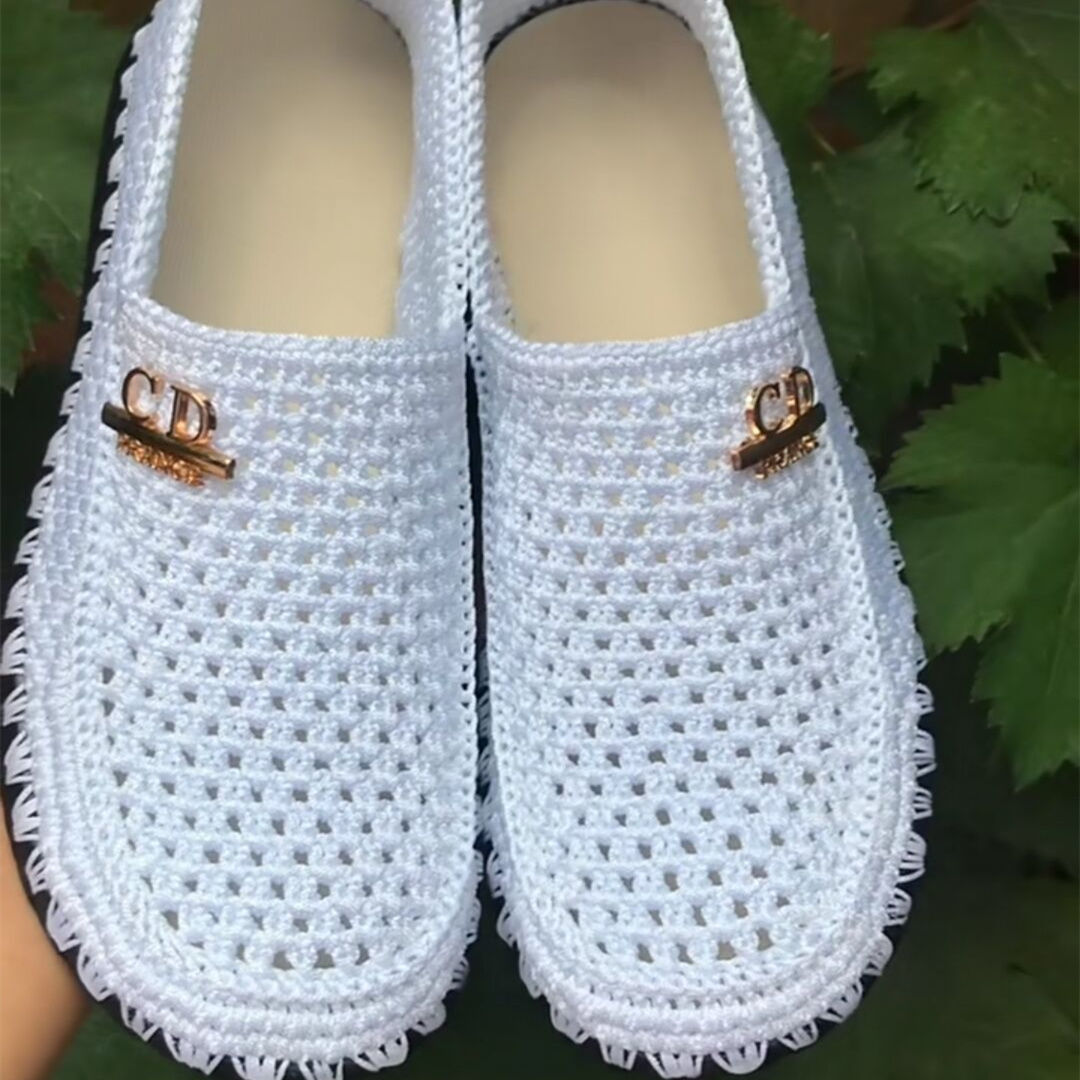 凤尾花扇形小靴子材料包非成品颜色可选34空心线钩鞋手工编材料包夏季