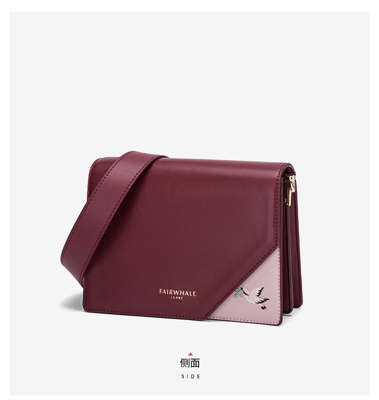 马克华菲时尚小方包斜挎包女式牛皮包包女单肩包风琴包女【价格 图片