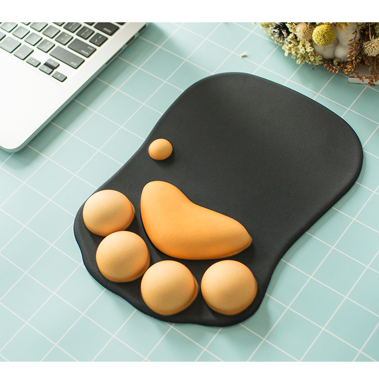 京弗鼠标垫yq09猫爪垫 可爱猫爪鼠标垫护腕垫子韩国创意办公胶垫动漫