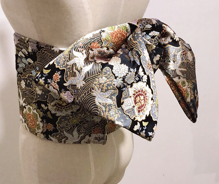 蝴蝶结腰带金色带绳多色选择日本和服高级提花织锦蝴蝶结腰封正装和服