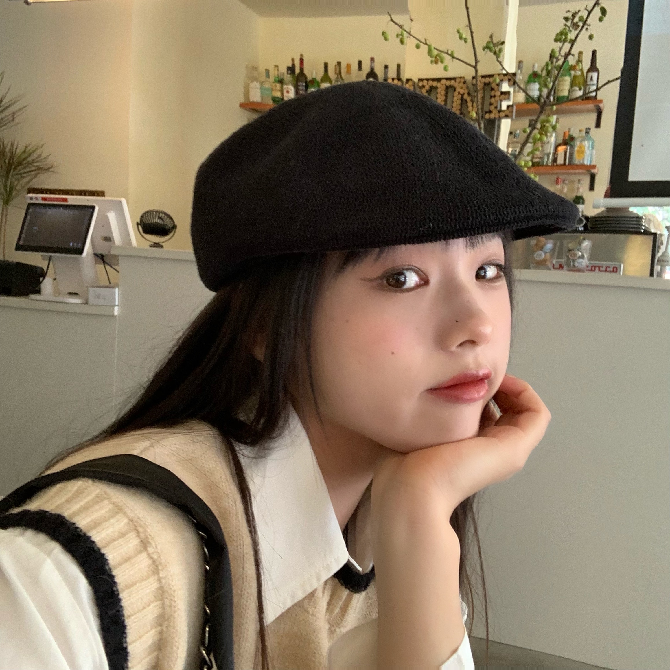 suntek陈奶奶小众透气反戴前进帽女秋韩版时尚短檐鸭嘴帽休闲贝雷帽子