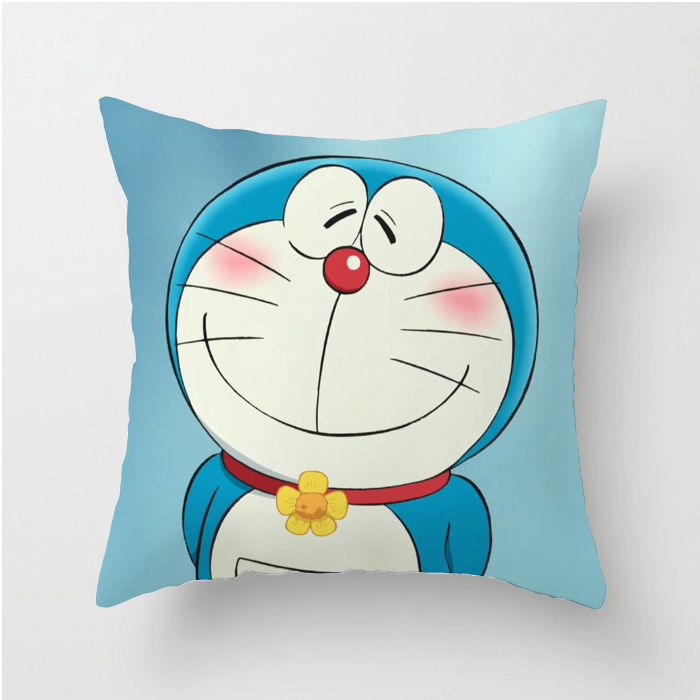 卡通动漫哆啦a梦机器猫蓝胖子叮当猫抱枕套靠垫靠枕枕头儿童礼物 开心