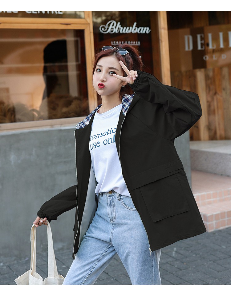 学生外套女装学院风少女初高中生休闲宽松风衣女2020新款韩版yuansu