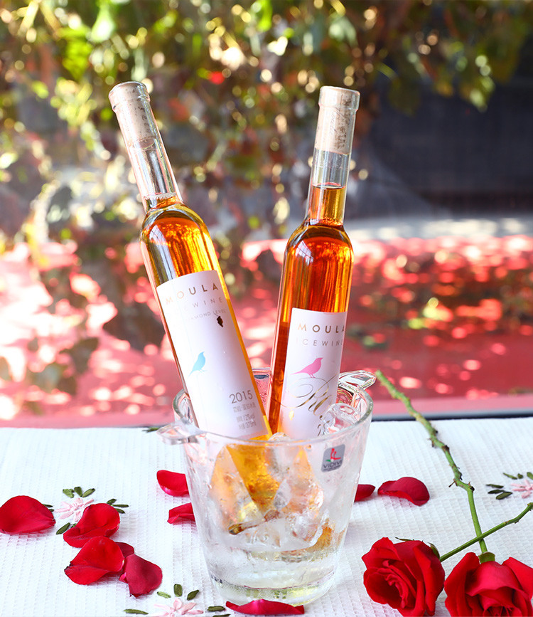 慕拉moula冰酒白葡萄酒玫瑰冰酿1支蓝钻冰酒甜型1支