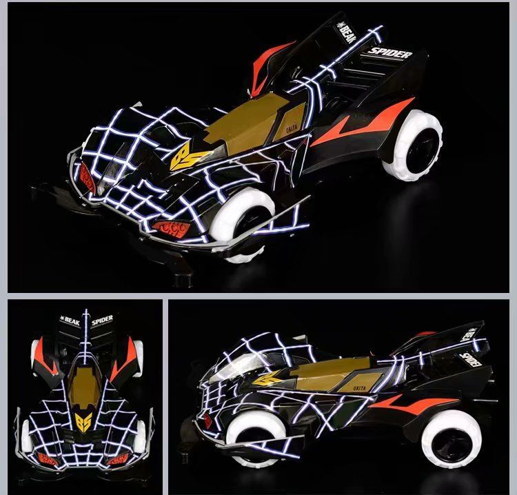 p蜘蛛王官方标配四驱车四驱兄弟大兴拼装益智模型玩具车四驱小子组装