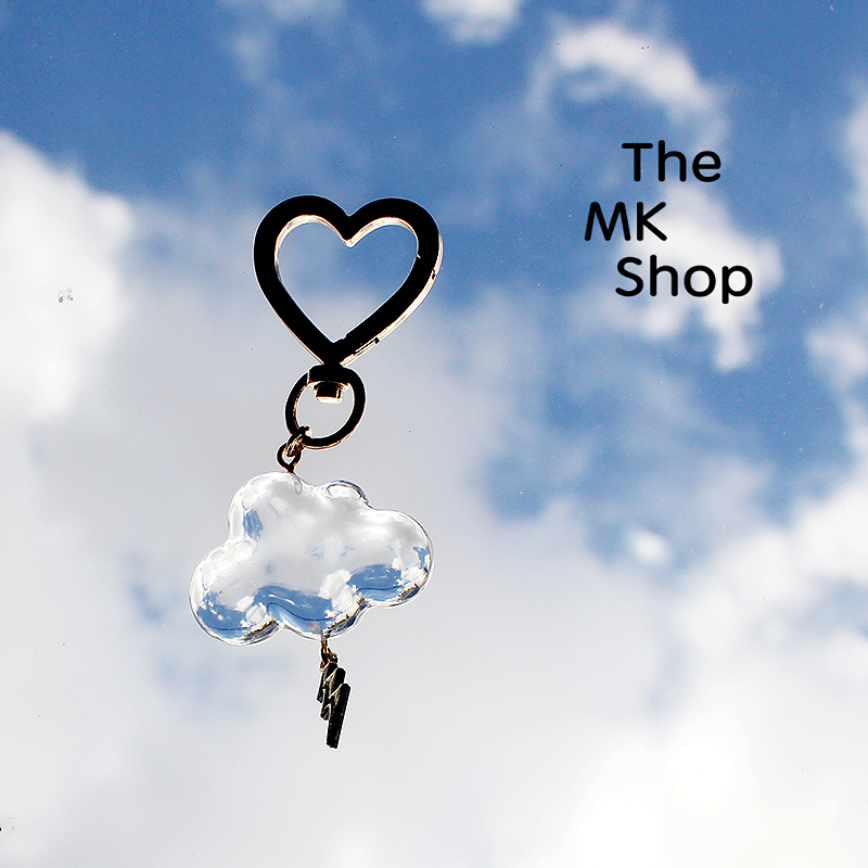newlake云朵雷电爱心挂扣包包挂件汽车钥匙扣3色