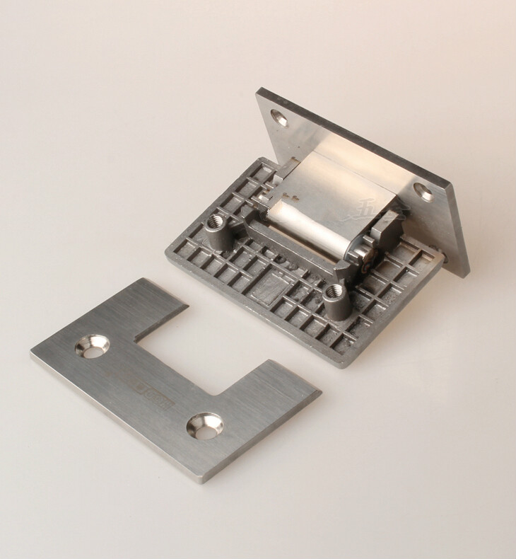 定做精铸不锈钢玻璃门合页浴室夹玻璃铰链90度4mm玻璃对墙