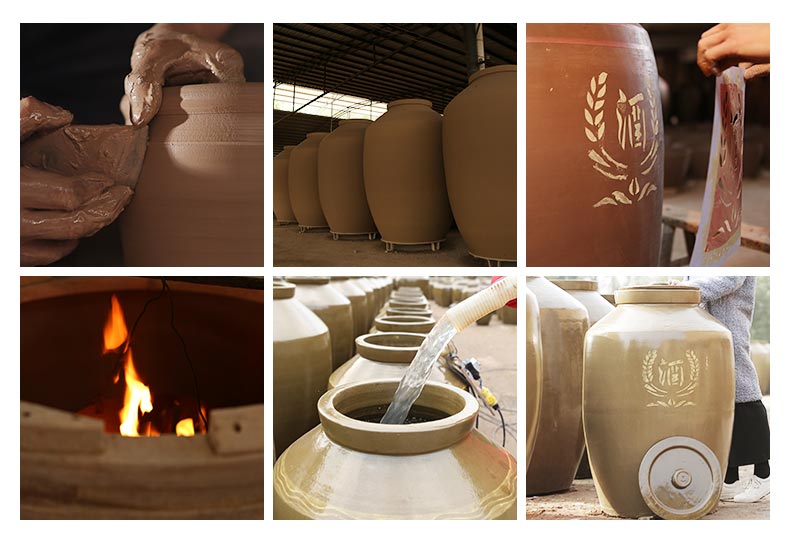 发酵存酒坛子陶瓷家用土陶窖藏密封埋地带盖酒坛酒缸大500100斤拓进