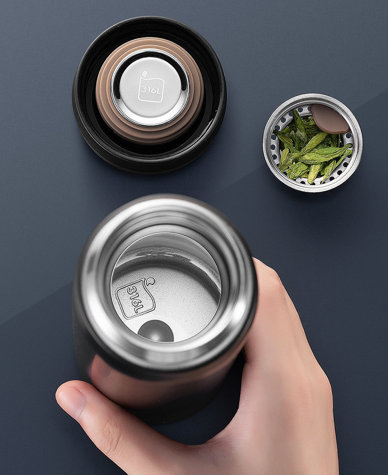 500ml浪漫银智能触屏显温苏泊尔保温杯智能水杯子316不锈钢大容量男