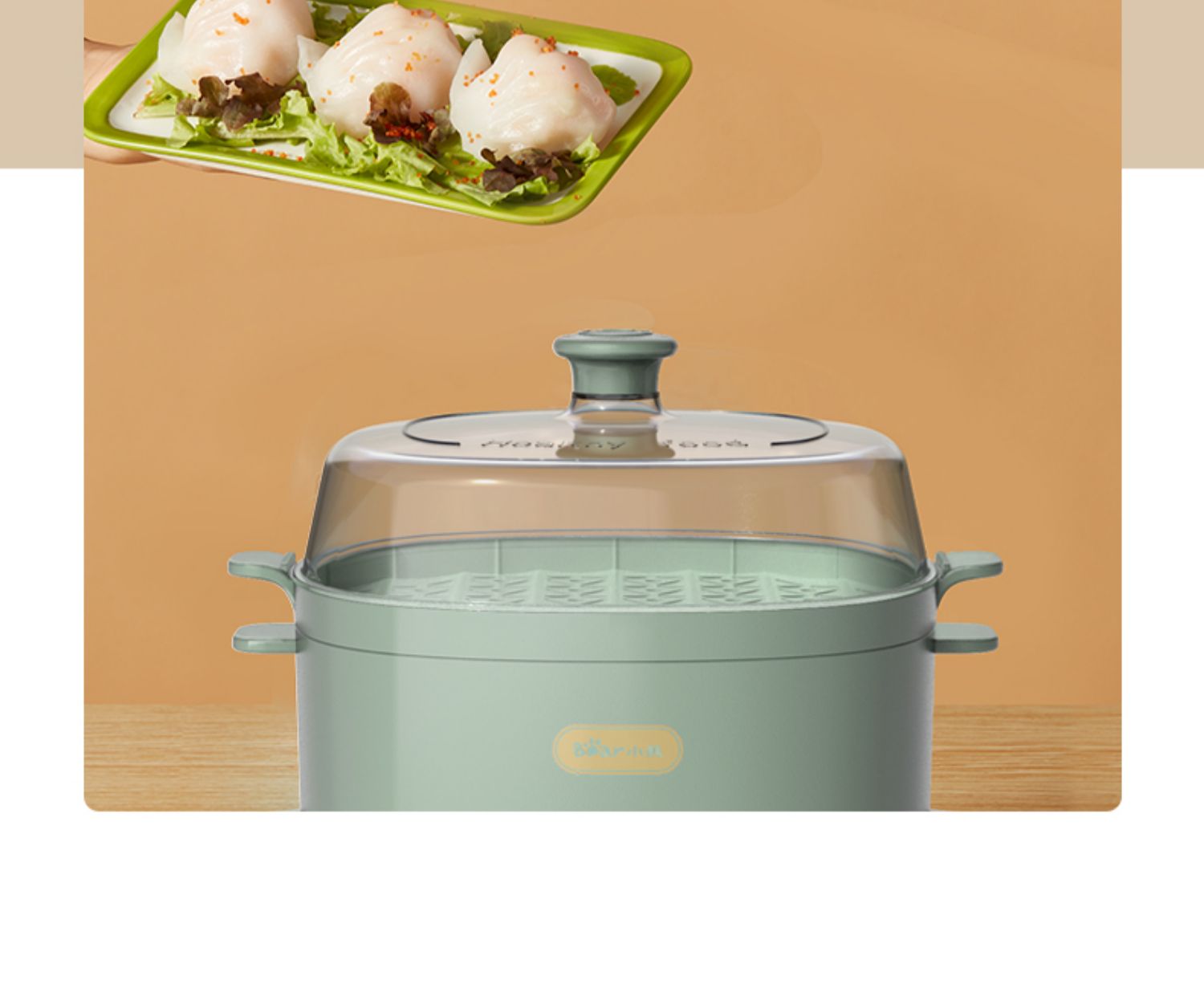 小熊(bear)电蒸锅dzg-c60a1 小熊电蒸锅多功能家用小型双层蒸汽锅早餐