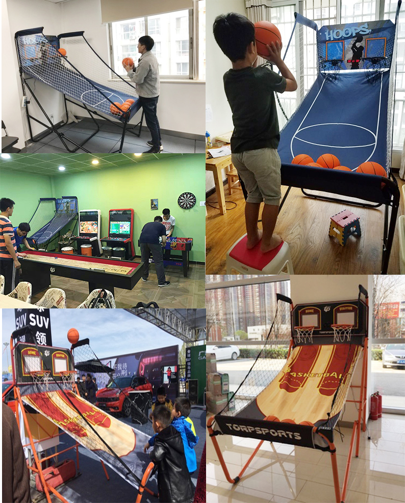 拓朴运动 室内电子投篮机自动计分家用投篮游戏儿童成人篮球架