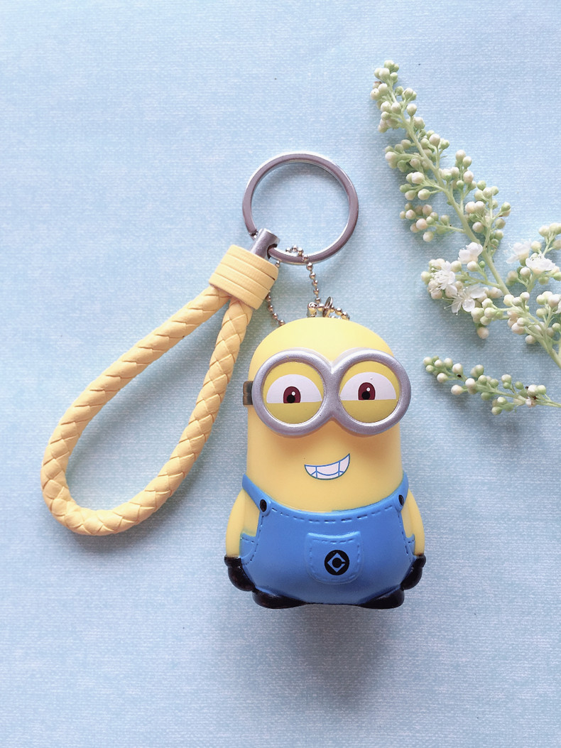 小黄人钥匙扣挂饰超级奶爸公仔汽车钥匙扣圈链小挂件创意可爱男女