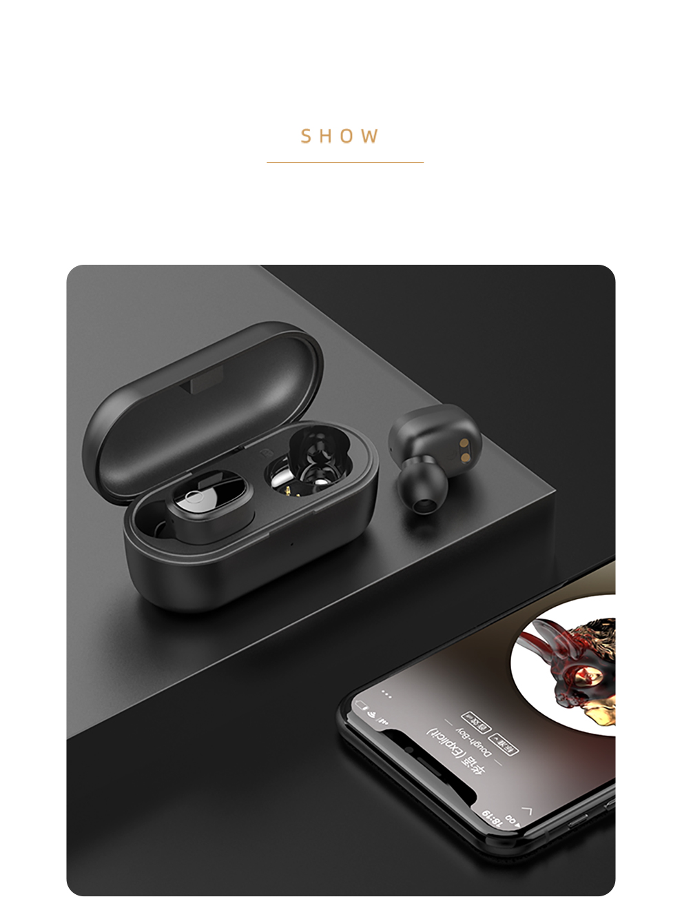 唐声 无线迷你隐形耳塞式运动跑步微型入耳式耳机 无线运动防水 蓝牙