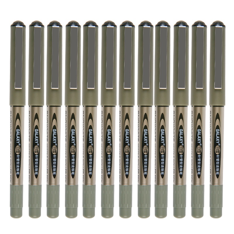 白雪snowscrenpvn166走珠笔直液式大容量针型笔尖针管型0512支盒单盒