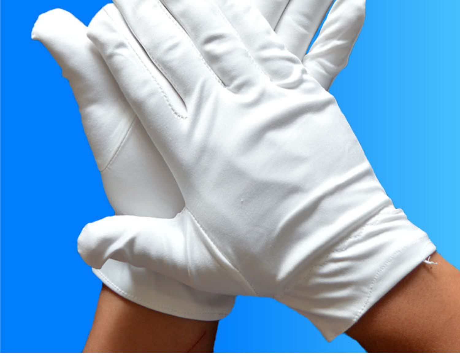 超细无尘布纤维手套无尘车间工作电子白手套礼仪文玩开车演出礼宾