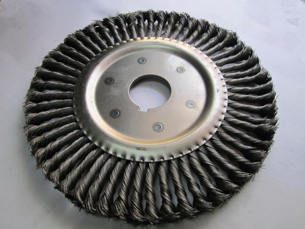 定做 扭丝平型钢丝轮园盘扭丝钢丝轮打磨轮焊渣除锈重型管道去毛刺