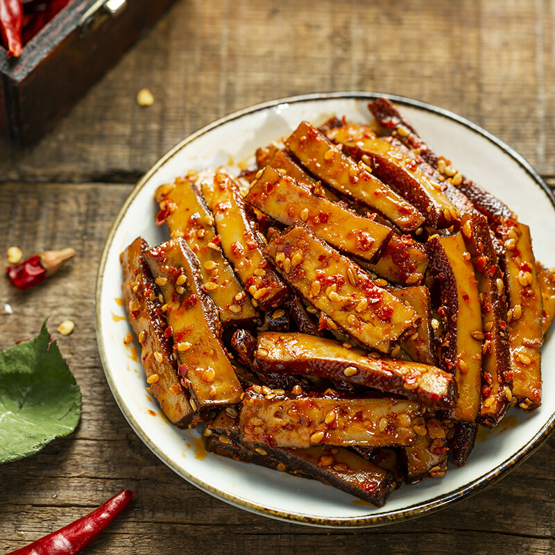 湖南辣条柴火香干500g麻辣小吃卤豆腐自制特色豆腐干休闲零食小吃