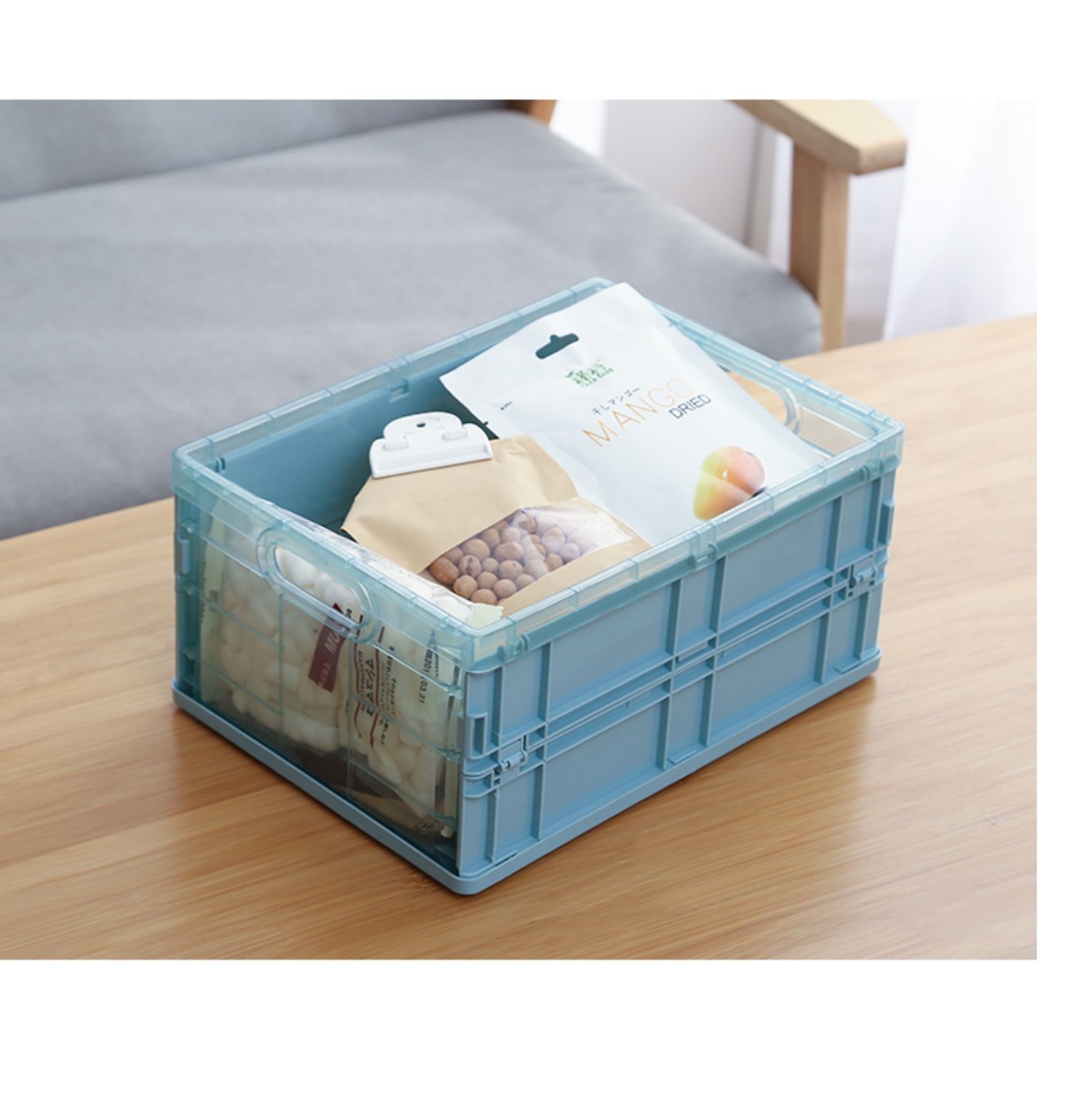 可折叠收纳箱书箱子透明学生书籍法耐fanai高中教室装书本收纳盒塑料