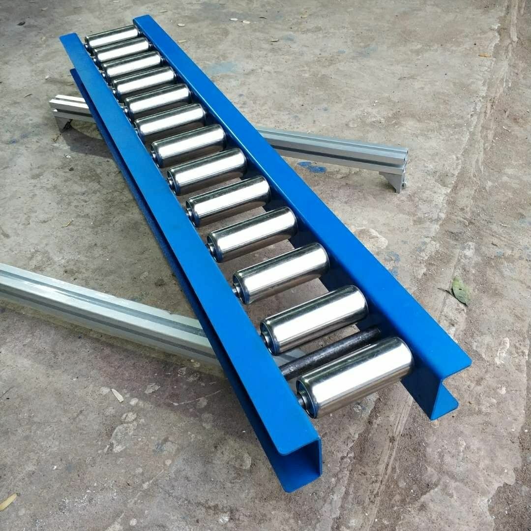 无动力滚筒托辊单双排链轮滚筒不锈钢镀锌辊筒流水线输传送机滚轴