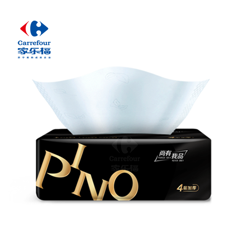 心相印 抽纸 品诺4层90抽360张 4包装中规格软抽