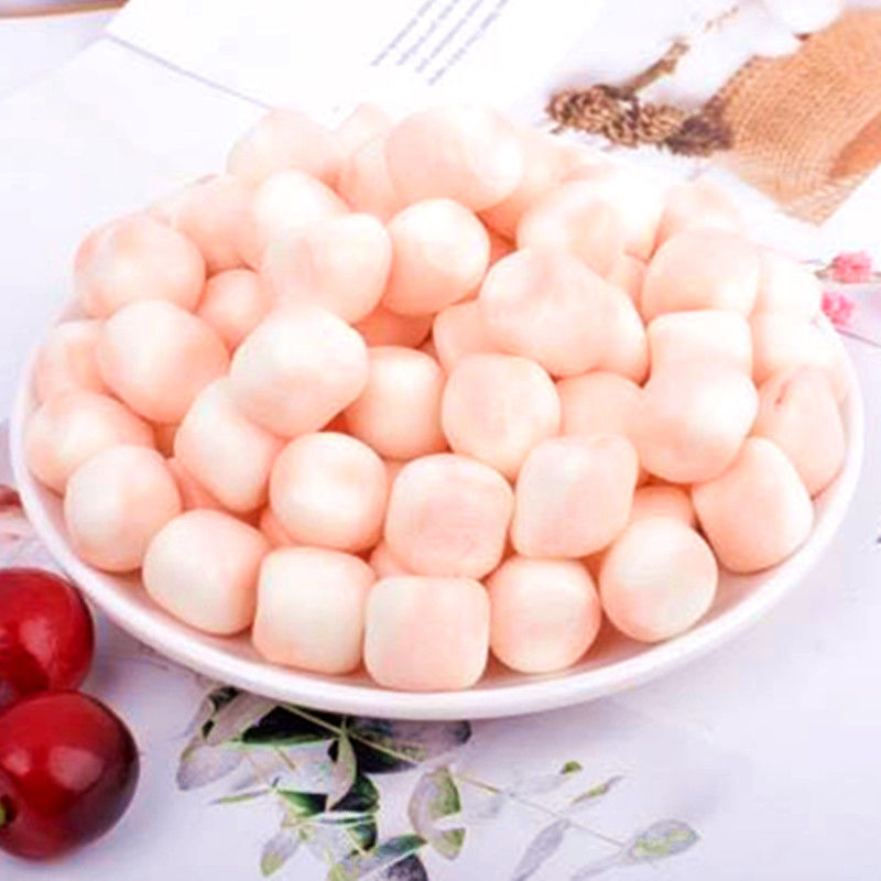 《爱心形散装炫彩色脆皮棉花糖混合夹心软糖烘焙甜品蛋糕装饰婚庆