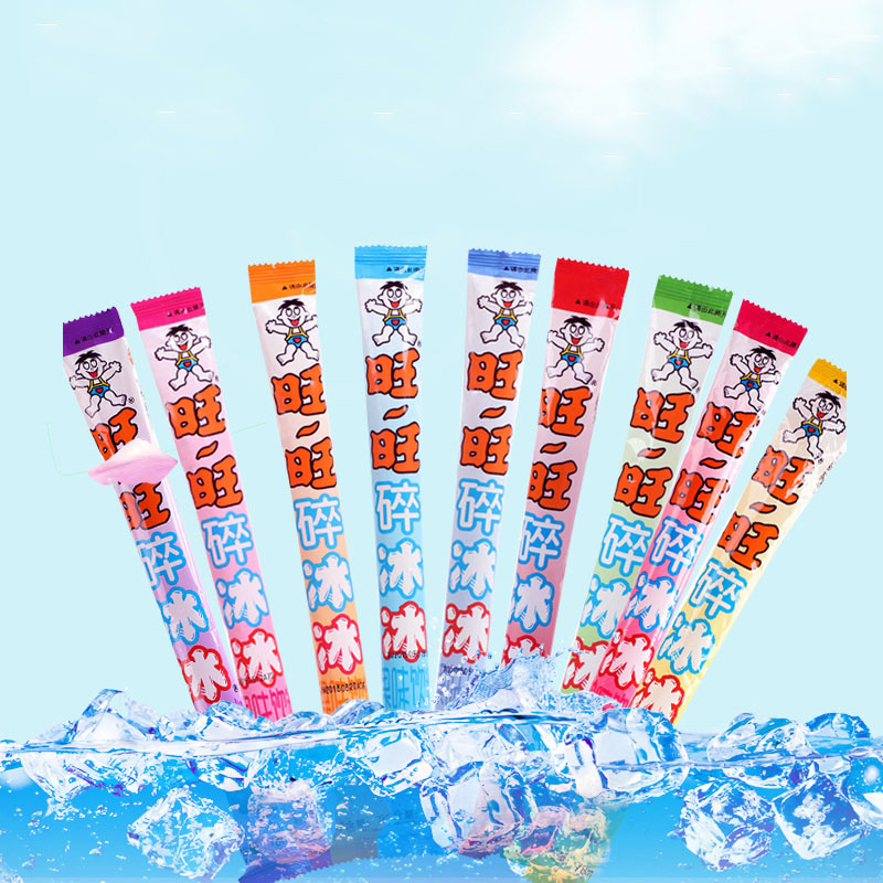 旺旺碎冰冰整箱80支旺仔碎脆冰脆冰冰棒棒冰可乐味混合装冰棒