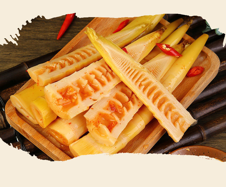 湛航酱菜 网红手剥笋开袋即食香辣脆笋尖泡椒竹笋手拔笋酸笋小包装