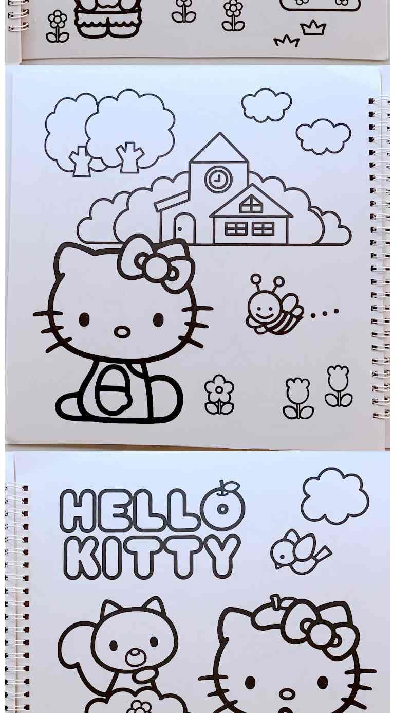 凱蒂貓hellokitty可愛小貓咪卡通女孩兒童填色本塗色本畫畫本書kt貓