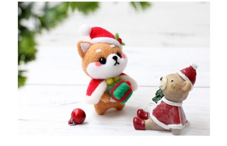 毛粘小动物羊毛毯戳戳乐羊粘毛戳戳乐扎扎乐手工玩偶材料 a15#草莓