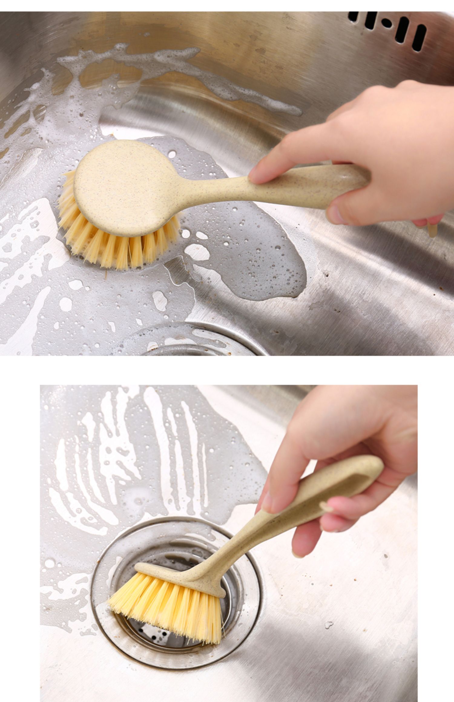 不粘油不脏手洗锅刷碗刷带柄长柄刷子厨房清洁工具洗碗刷锅用品