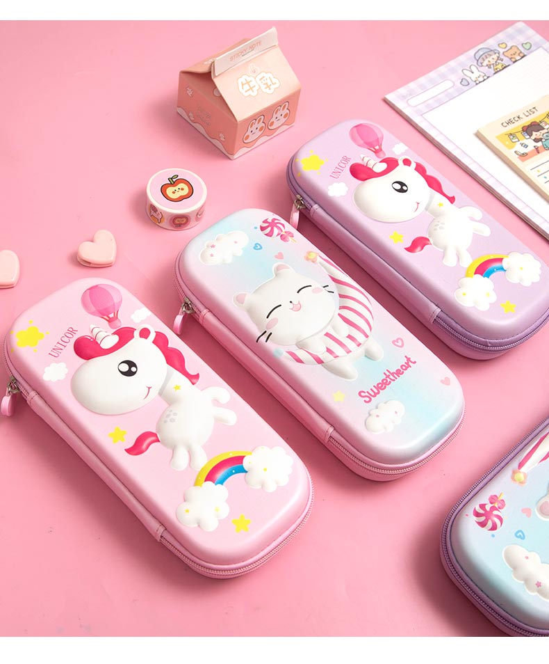 喻娄3d可爱笔袋小清新韩版女生铅笔盒创意eva少女心文具袋is立体