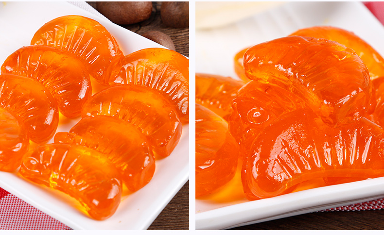 桔子味糖桔子软糖老式桔子瓣糖桔子糖橘子味橘子瓣软糖怀旧桔子大叔特